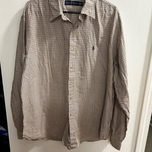 Ralph Lauren Brown Casual Button Down Shirt size XXL